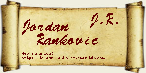 Jordan Ranković vizit kartica